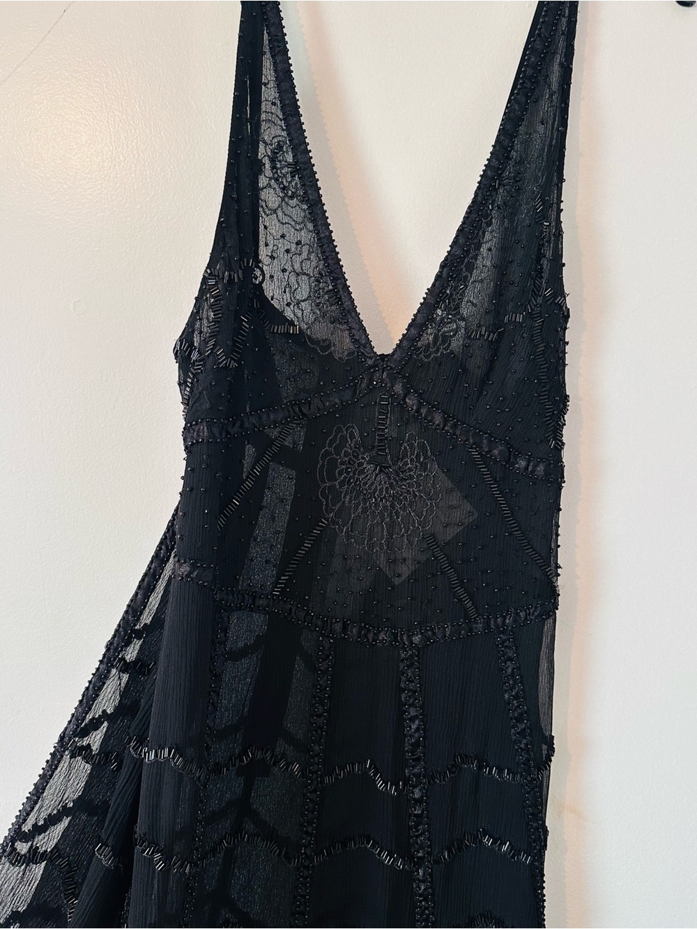 Roberto Cavalli, Just Cavalli sheer dark fairy elegant bead dress